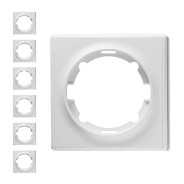 Plaque de finition Florence en plastique, 1 poste (pack de 7)-"Blanc 7 pieces"