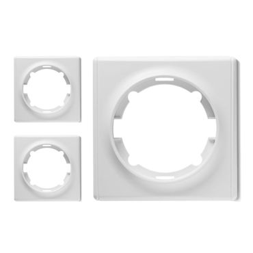 Plaque de finition Florence en plastique, 1 poste (pack de 3)-"Blanc 3 piéces"
