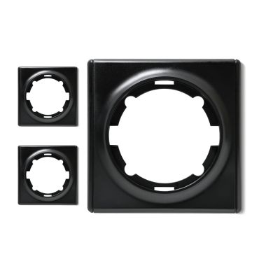 Plaque de finition Florence en plastique, 1 poste (pack de 3)-"Noir 3 piéces"