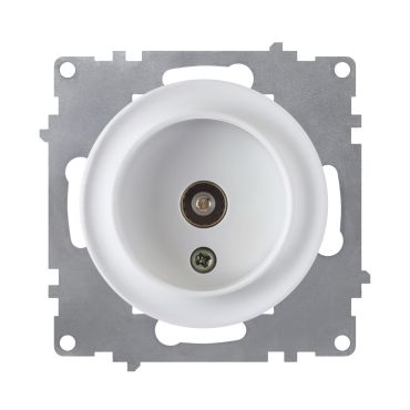 Antenna socket, TV antenna coaxial socket, flush-mount, without frame.