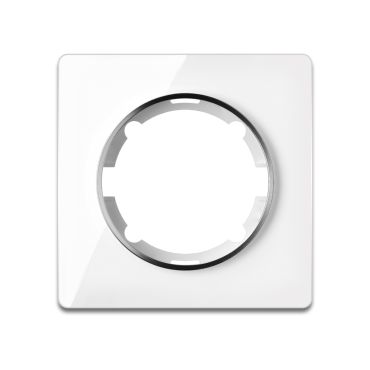 Plaque de finition Garda en verre, 1 poste-"Blanc"