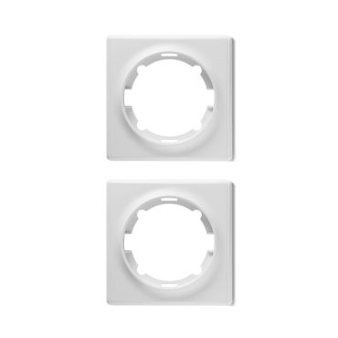 Plaque de finition Florence en plastique, 1 poste (pack de 2)-"Blanc 2 piéces"