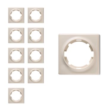 Plaque de finition Florence en plastique, 1 poste (pack de 10)-"Beige 10 piéces"