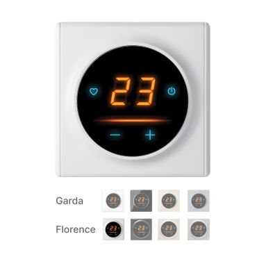 Thermostat OneKeyElectro 25 WIFI Touch avec cadre Florence - blanc