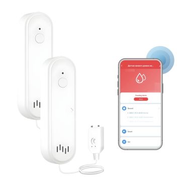 2x détecteurs de fuite d’eau Stahlmann AquaPro W25 WiFi avec capteur externe