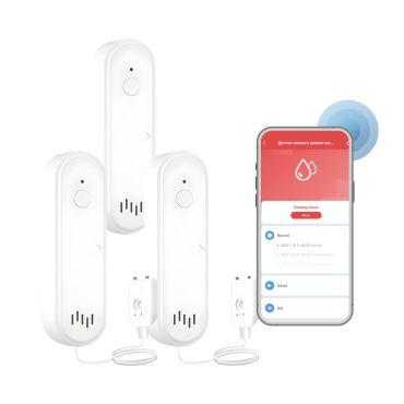 3x détecteurs de fuite d’eau Stahlmann AquaPro W25 WiFi avec capteur externe