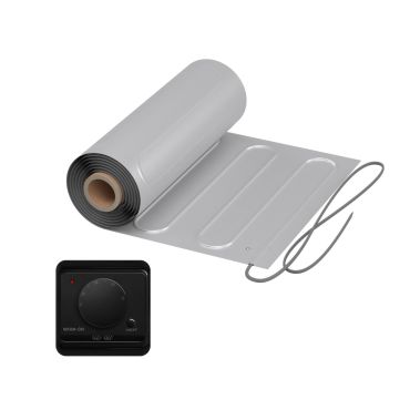 Natte chauffante WARMON ALU 150 W/m² avec Thermostat AC3082H analogique, noir