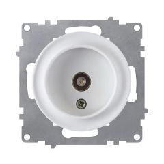 Antenna socket, TV antenna coaxial socket, flush-mount, without frame.