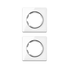 Plaque de finition Garda en verre, 1 poste, encastré (pack de 2)