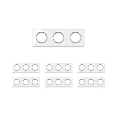 Plaque de finition Garda en verre, horizontal, 3 postes (pack 7)