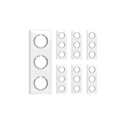 Plaque de finition en verre Garda, 3 postes, vertical (pack 7)