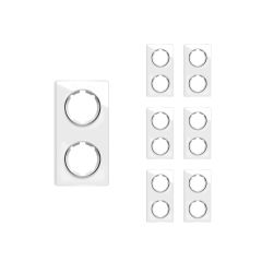 Plaque de finition Garda en verre, 2 postes, vertical (pack 7)