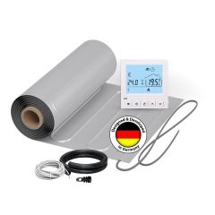 Plancher chauffant électrique ALU 150 W/m² avec Thermostat digital TS50 blanc