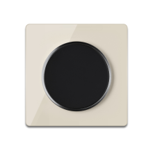 Interrupteur simple allumage avec plaque de finition en verre - Beige