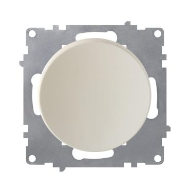 Interrupteur simple, mural, encastré, sans plaque de finition, rond, beige