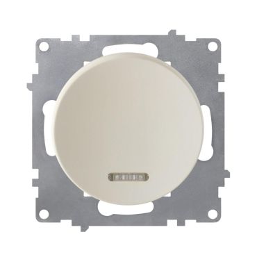 Interrupteur simple allumage, avec témoin lumineux, 1 voie-"Beige"
