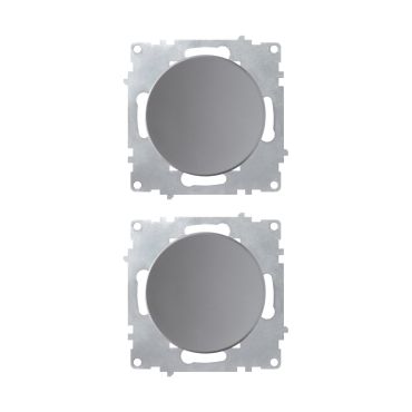 Interrupteur simple allumage (pack de 2)-"Gris 2 piéces"