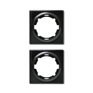 Plaque de finition Florence en plastique, 1 poste (pack de 2)-"Noir 2 piéces"