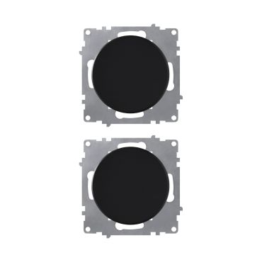 Interrupteur simple allumage (pack de 2)-"Noir 2 piéces"