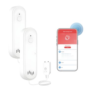 2x détecteurs de fuite d’eau Stahlmann AquaPro W25 WiFi avec capteur externe