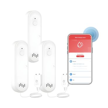 3x détecteurs de fuite d’eau Stahlmann AquaPro W25 WiFi avec capteur externe