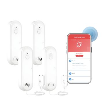 4x détecteurs de fuite d’eau Stahlmann AquaPro W25 WiFi avec capteur externe