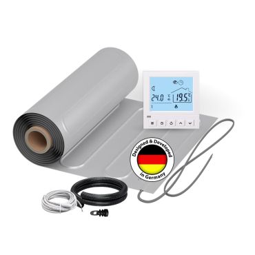 Plancher chauffant électrique ALU 150 W/m² avec Thermostat digital TS50 blanc