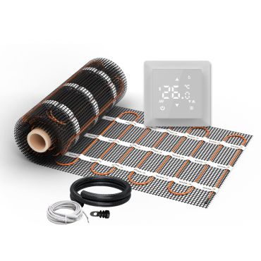 Natte chauffante WARMON CLASSIC 150 W/m² avec Thermostat ТS 100 Intelligent WiFi Touch blanc - 7 m²