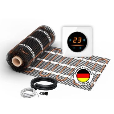 Chauffage au sol WARMON CLASSIC LIGHT 100 W/m² avec Thermostat Tactile WiFi OKE-25, cadre Garda au choix