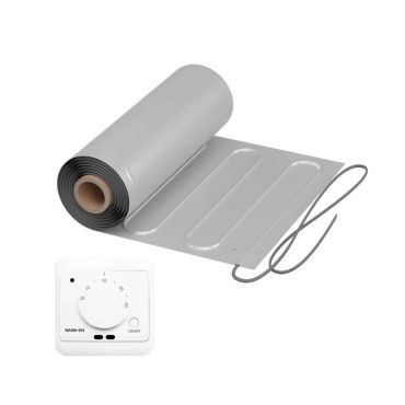 Natte chauffante WARMON ALU 150 W/m² avec Thermostat AC3082H analogique, blanc