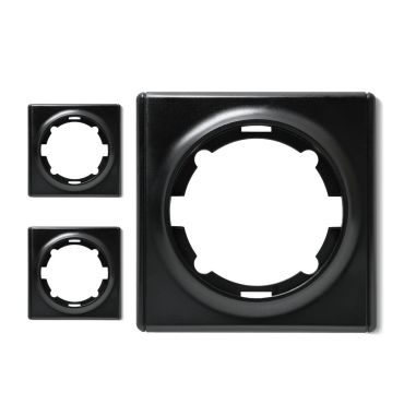 Plaque de finition Florence en plastique, 1 poste (pack de 3)-"Noir 3 piéces"