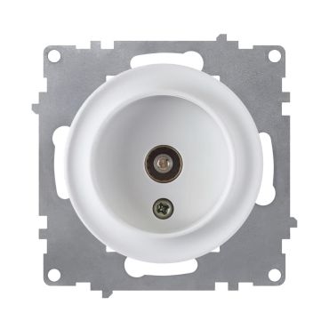 Antenna socket, TV antenna coaxial socket, flush-mount, without frame.