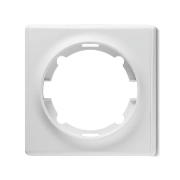 Plaque de finition Florence en plastique, 1 poste-"Blanc"