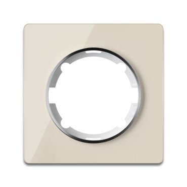 Plaque de finition Garda en verre, 1 poste-"Beige"