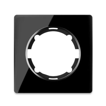 Plaque de finition Garda en verre, 1 poste-"Noir"