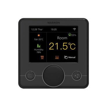 R7C-716 Thermostat WIFI avec écran LCD couleur, noir